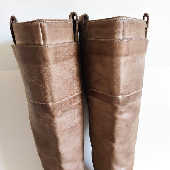 Frye Womens Paige Camel Tan Leather Knee High Riding Boots Size 7 B 77534 Preppy - Picture 6 of 12